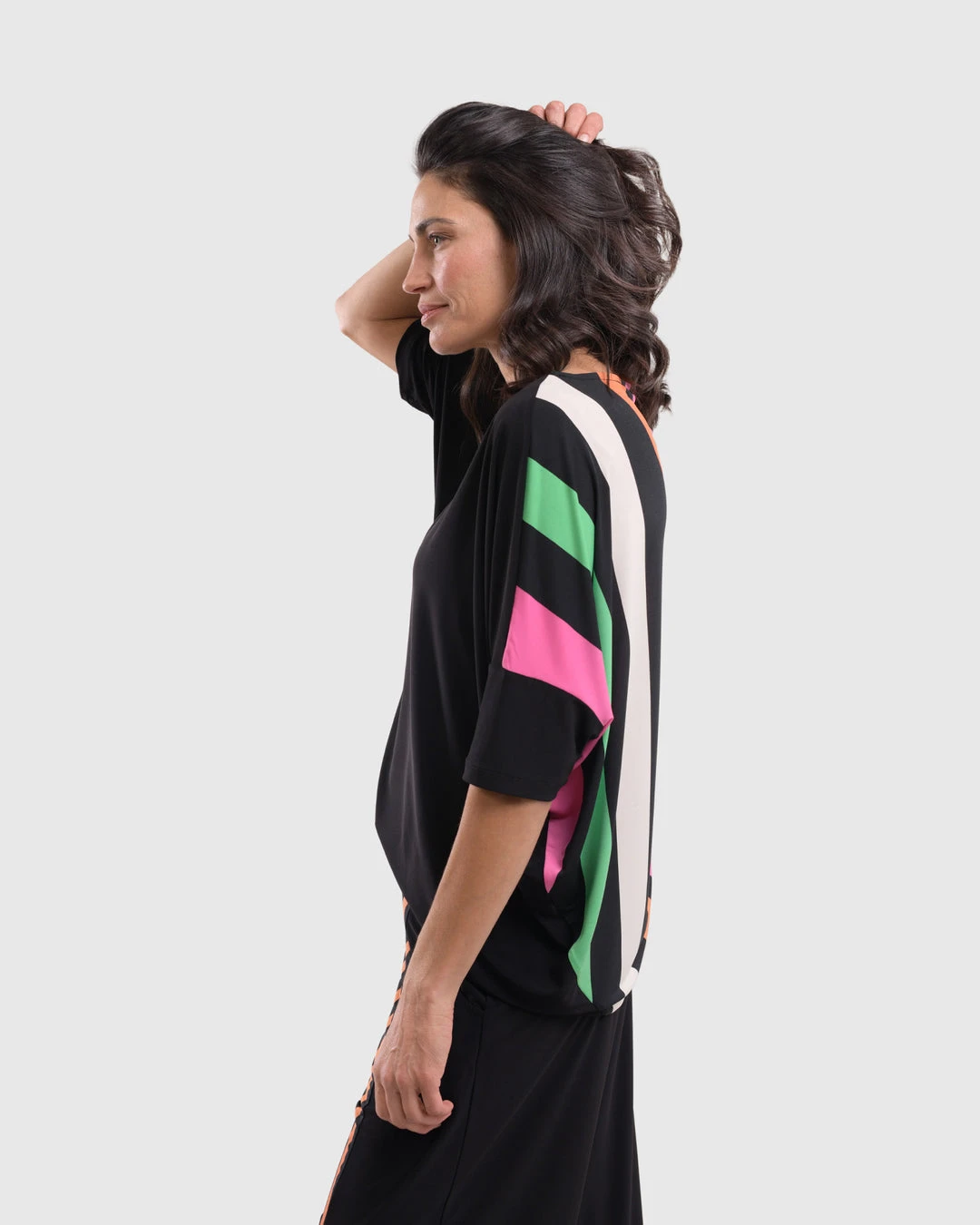 Alembika Bold Stripe Back Relaxed Top, Rainbow 5 Alembika Bold Stripe Back Relaxed Top, Rainbow