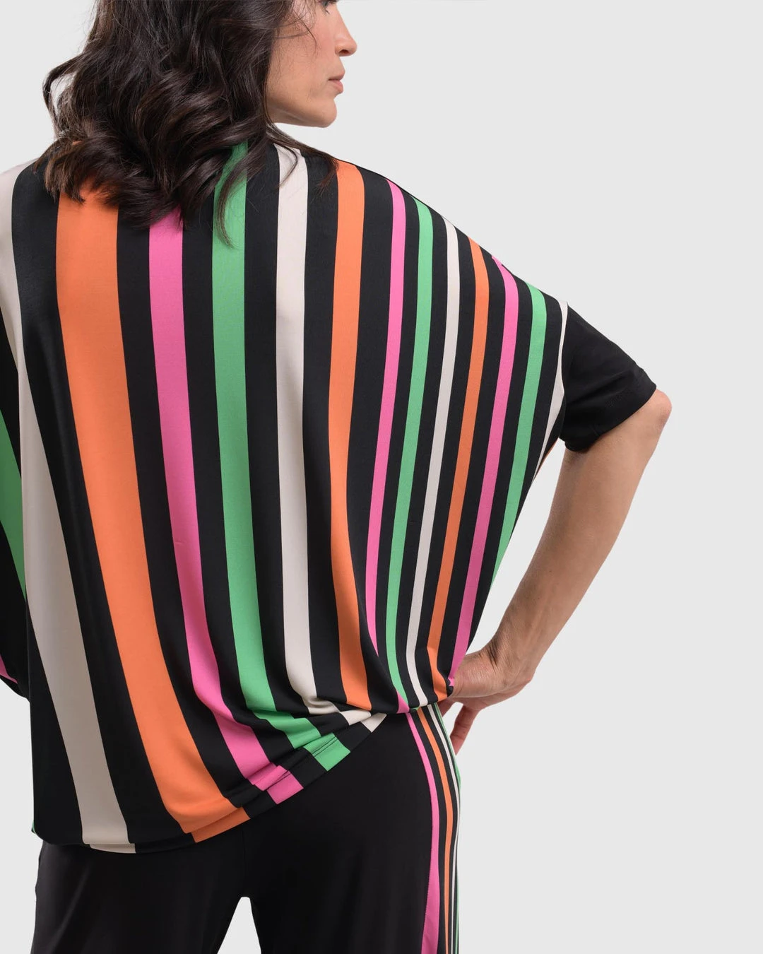 Alembika Bold Stripe Back Relaxed Top, Rainbow 4 Alembika Bold Stripe Back Relaxed Top, Rainbow
