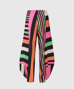 Alembika Bold Stripe Punto Pant, Rainbow Alembika