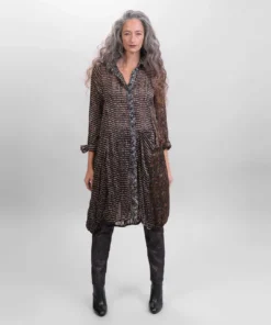 Alembika Chiffon Mix Wonderful Dress, Russet