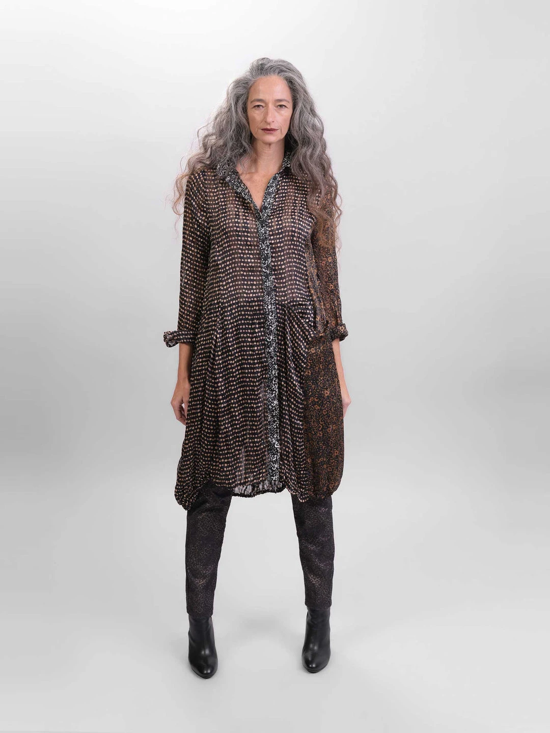 Alembika Chiffon Mix Wonderful Dress, Russet 3 Alembika Chiffon Mix Wonderful Dress, Russet