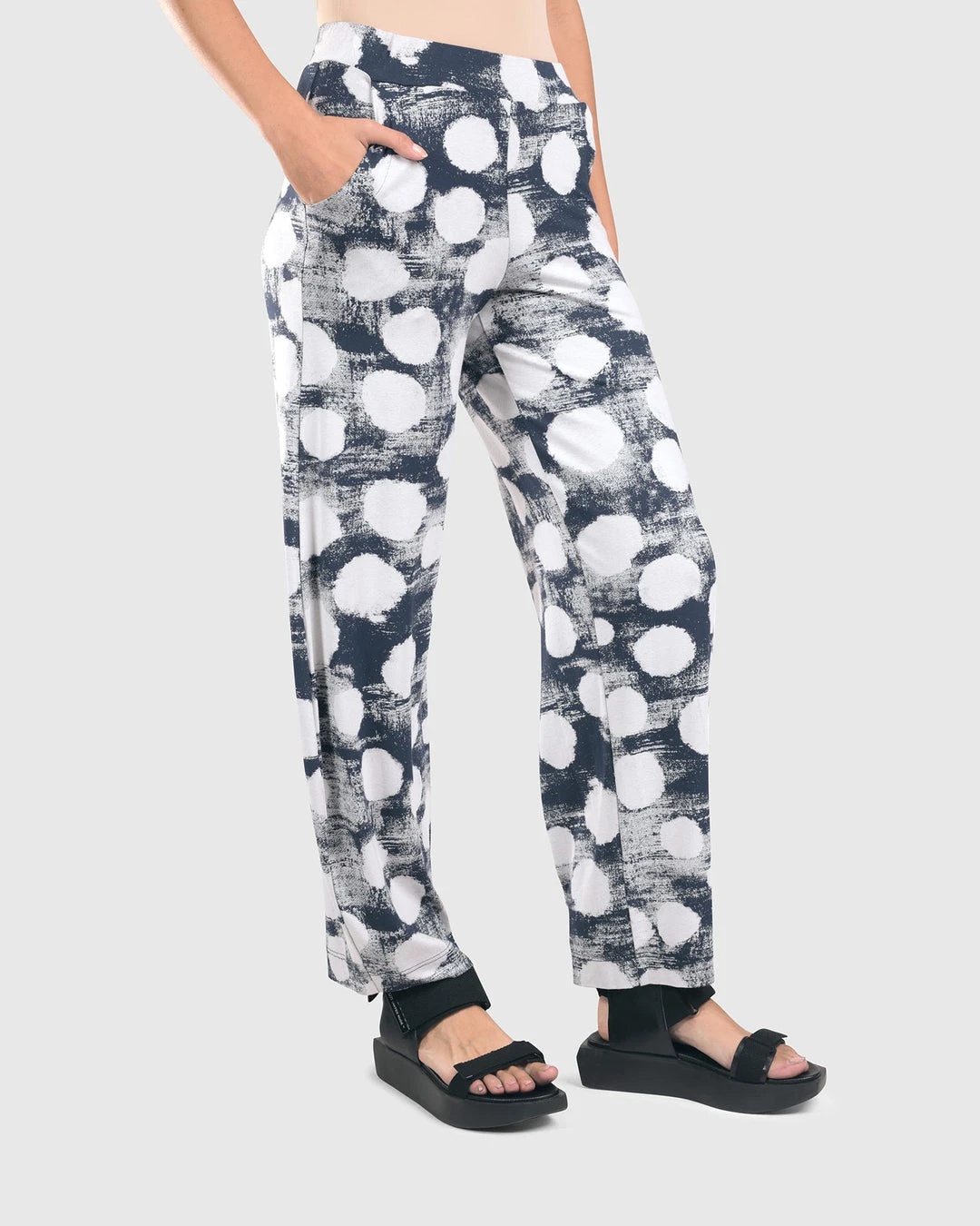 Alembika Alembika Distressed Dot Lantern Pant, Navy 6 Alembika Alembika Distressed Dot Lantern Pant, Navy