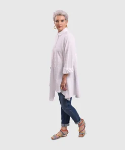 Alembika Alembika Gauze Asymmetric Shirt Tunic, White 15 Alembika Alembika Gauze Asymmetric Shirt Tunic, White