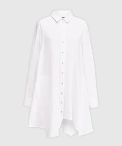 Alembika Alembika Gauze Asymmetric Shirt Tunic, White 18 Alembika Alembika Gauze Asymmetric Shirt Tunic, White