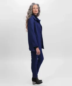 Alembika Jacquard Slim Pant, Sapphire