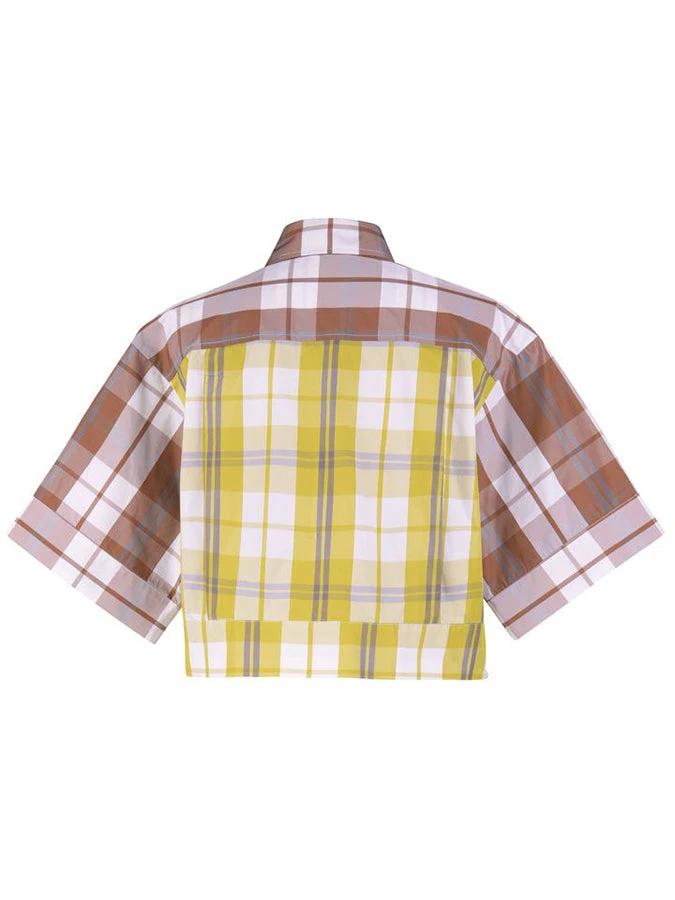 Alembika Alembika Plaid Mix Cropped Boxy Jacket, Multi 4 Alembika Alembika Plaid Mix Cropped Boxy Jacket, Multi