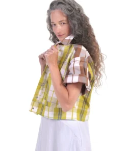 Alembika Alembika Plaid Mix Cropped Boxy Jacket, Multi 11 Alembika Alembika Plaid Mix Cropped Boxy Jacket, Multi