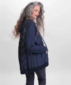 Alembika Quilted Jean Mix Pocket Top, Denim Alembika