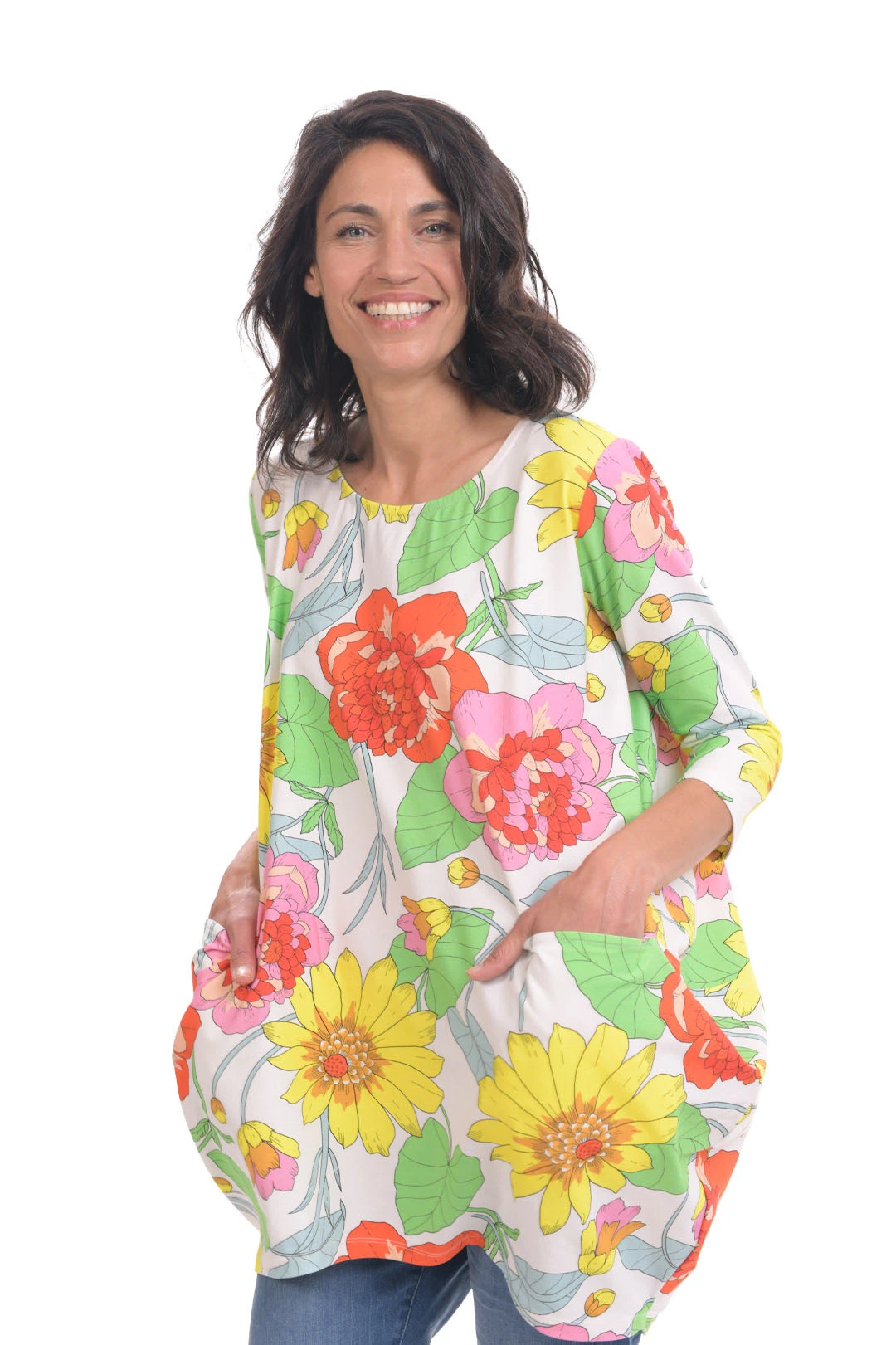 Alembika Garden Print Cocoon Tunic, Bloom Alembika 16 Alembika Garden Print Cocoon Tunic, Bloom Alembika