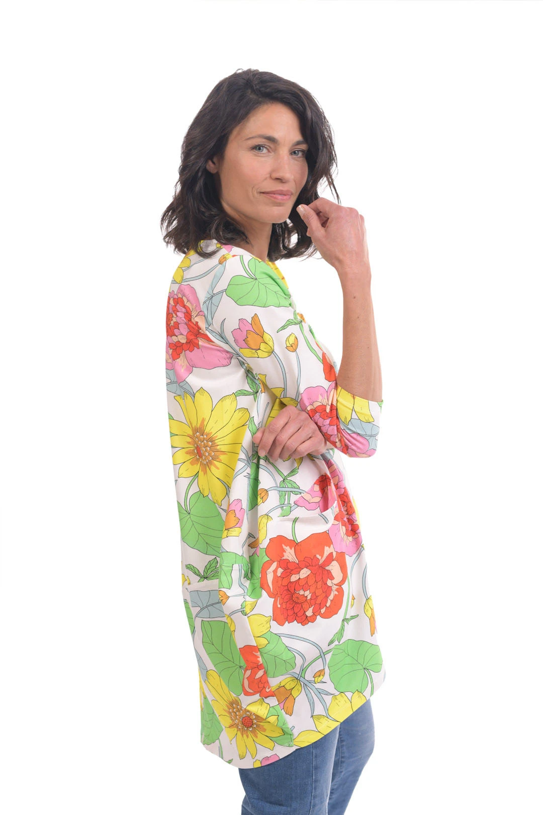 Alembika Garden Print Cocoon Tunic, Bloom Alembika 18 Alembika Garden Print Cocoon Tunic, Bloom Alembika