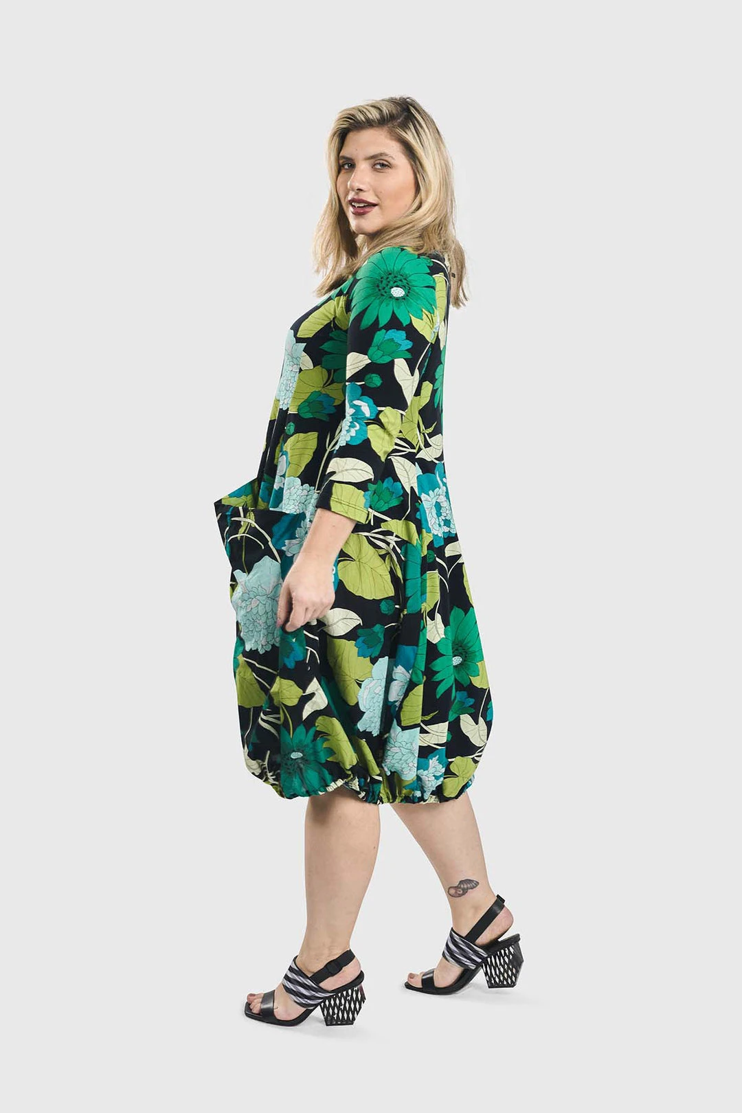 Alembika Garden Print Pocket Balloon Dress, Floral 7 Alembika Garden Print Pocket Balloon Dress, Floral