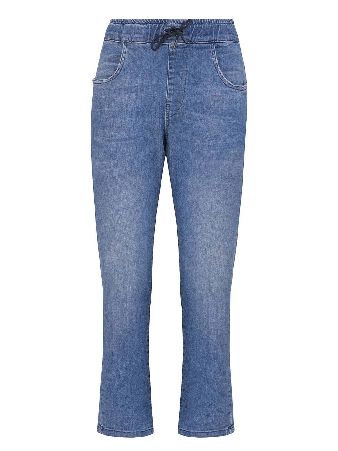 Alembika Iconic Ankle Slim Leg Drawstring Pant, Denim Alembika