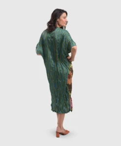 Alembika Satin Crush V Neck Dress, Aquamarine Alembika 13 Alembika Satin Crush V Neck Dress, Aquamarine Alembika