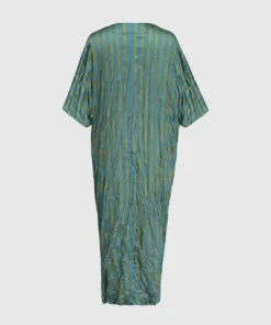 Alembika Satin Crush V Neck Dress, Aquamarine Alembika 19 Alembika Satin Crush V Neck Dress, Aquamarine Alembika