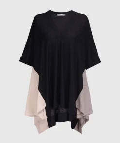 Alembika Alembika Striped Knit Accent V Neck Swing Top, Multi