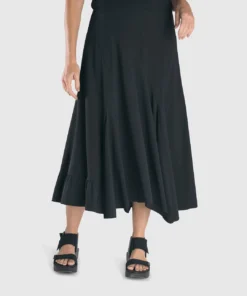 Alembika Alembika Tekbika Asymmetric Skirt, Black