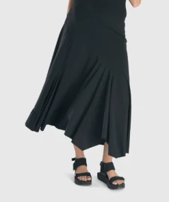 Alembika Alembika Tekbika Asymmetric Skirt, Black