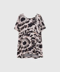 Alembika Alembika Tie Dye Print Trapeze Top, Tribal