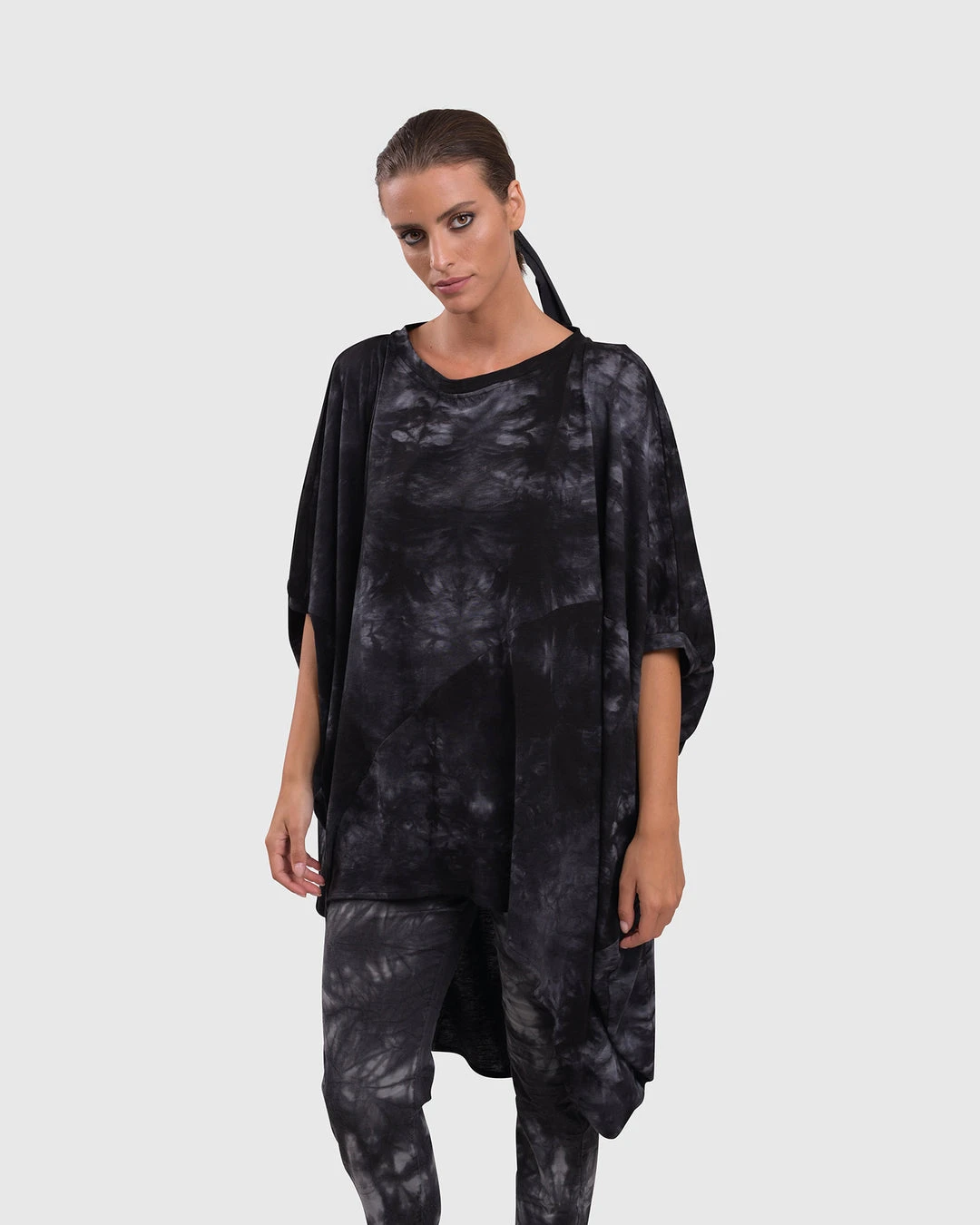 Alembika Urban Oversized Cocoon Drape Tunic, Smoke