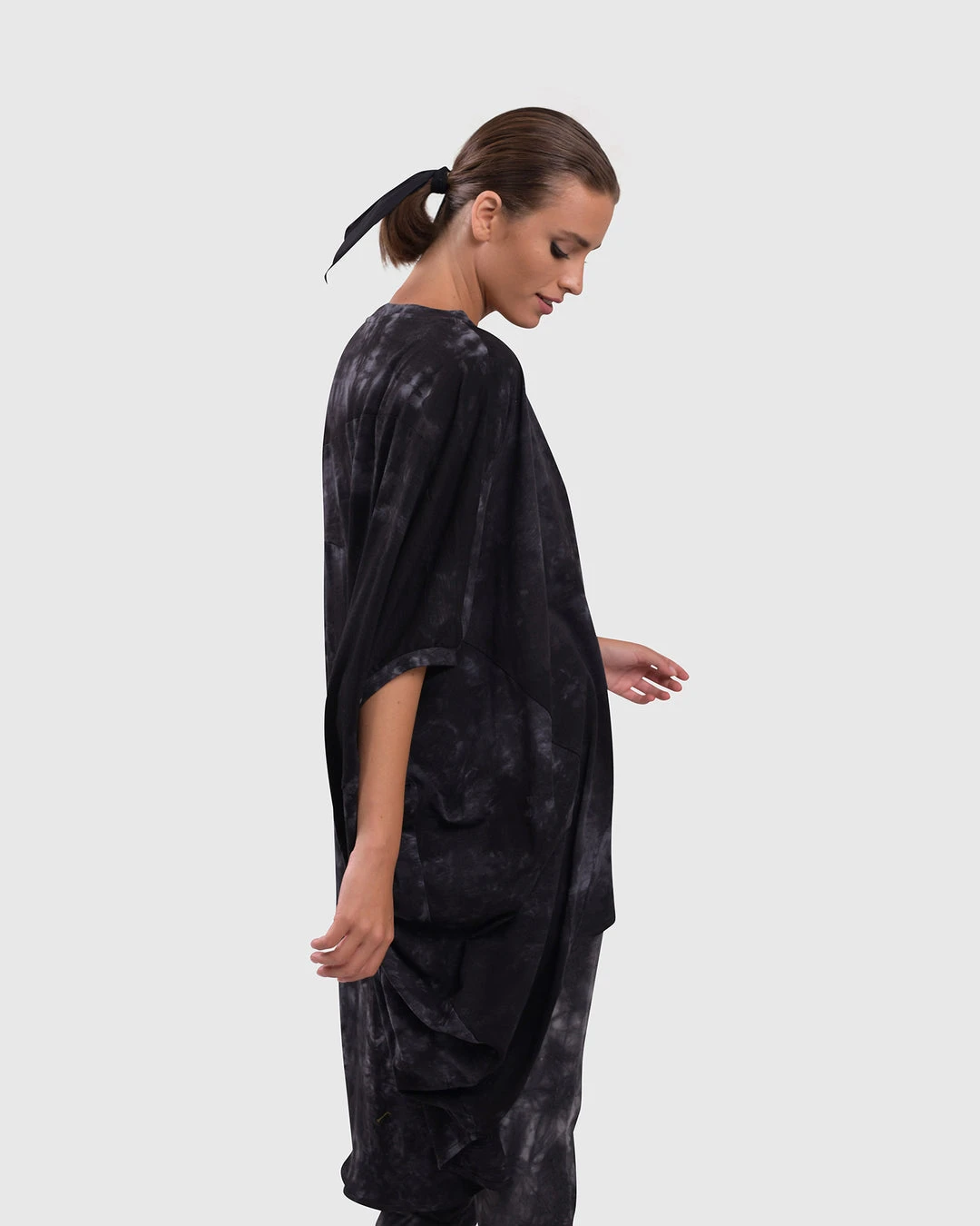 Alembika Urban Oversized Cocoon Drape Tunic, Smoke