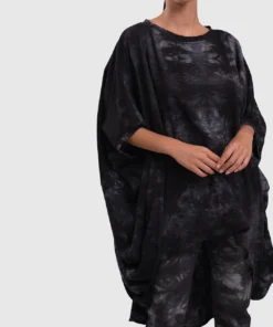 Alembika Urban Oversized Cocoon Drape Tunic, Smoke