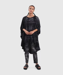 Alembika Urban Oversized Cocoon Drape Tunic, Smoke