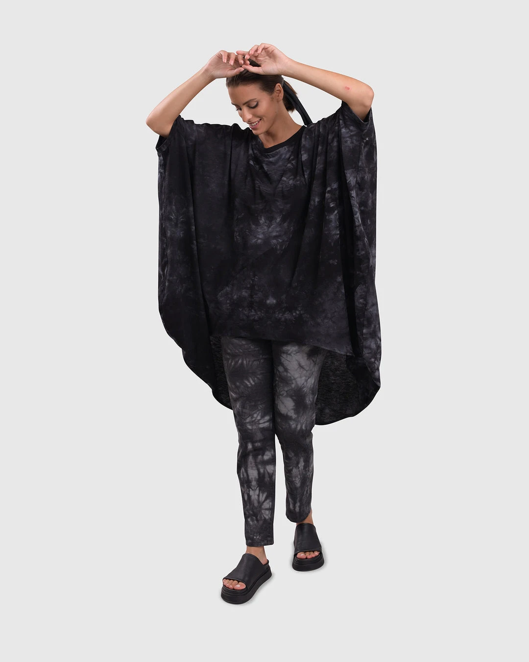 Alembika Urban Oversized Cocoon Drape Tunic, Smoke