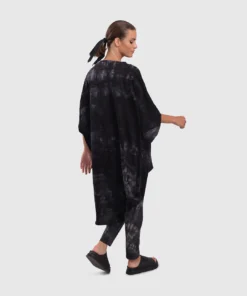 Alembika Urban Oversized Cocoon Drape Tunic, Smoke