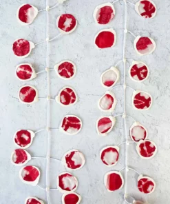 Dress To Kill Annemieke Broenink X DTK Fabric Poppy Necklace, Red Tie Dye Batik Dress To Kill