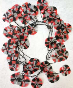 Ekeimenna By Annemieke Broenink Huge Recycled Pansy Necklace - Red