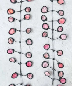 Annemieke Broenink Batik Poppy Necklace, Bubble Gum