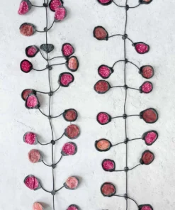 Annemieke Broenink Batik Poppy Necklace, Burgundy Annemieke Broenink 7 Annemieke Broenink Batik Poppy Necklace, Burgundy Annemieke Broenink