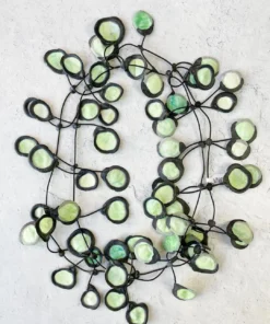 Annemieke Broenink Annemieke Broenink Batik Poppy Necklace, Honeydew Ink