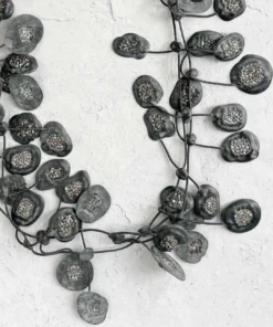Annemieke Broenink Annemieke Broenink Glitter Poppy Rubber Necklace, Gunmetal