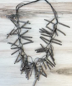 Beyond Threads Firecracker Necklace, Pewter