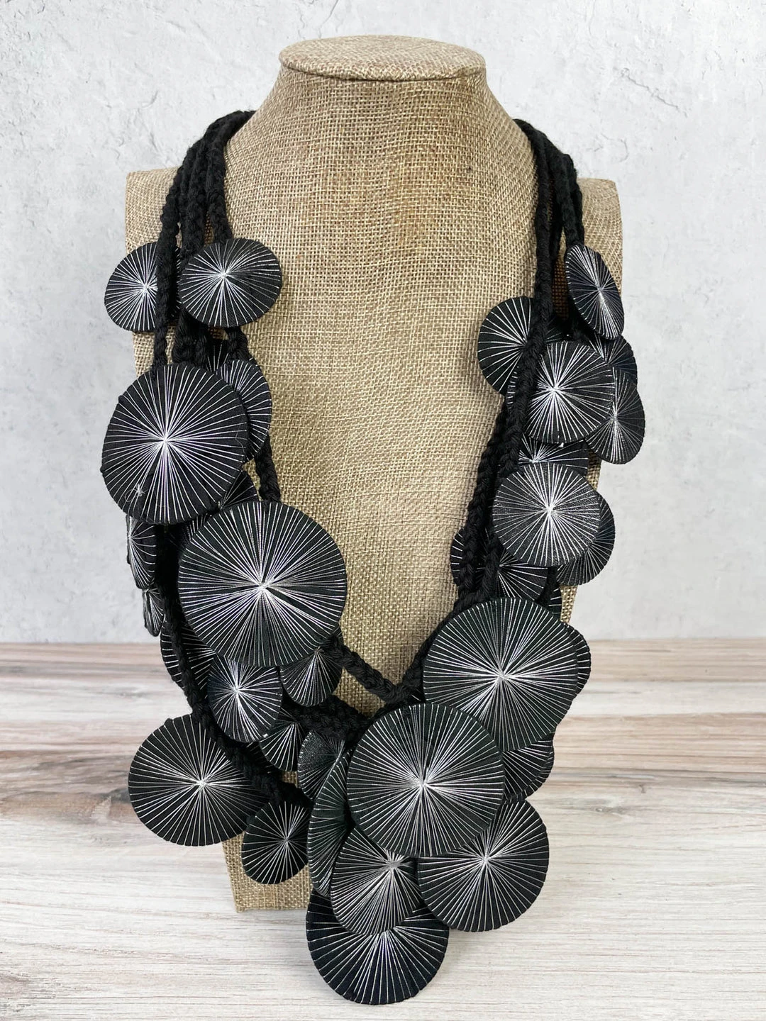 Beyond Threads Beyond Threads Platillos Saucers Necklace, Black 4 Beyond Threads Beyond Threads Platillos Saucers Necklace, Black