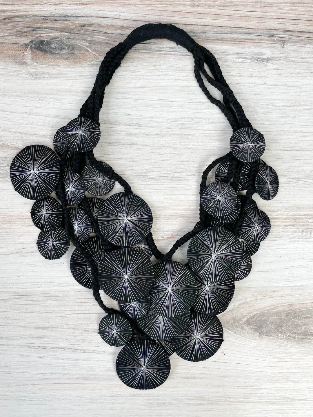 Beyond Threads Beyond Threads Platillos Saucers Necklace, Black 3 Beyond Threads Beyond Threads Platillos Saucers Necklace, Black