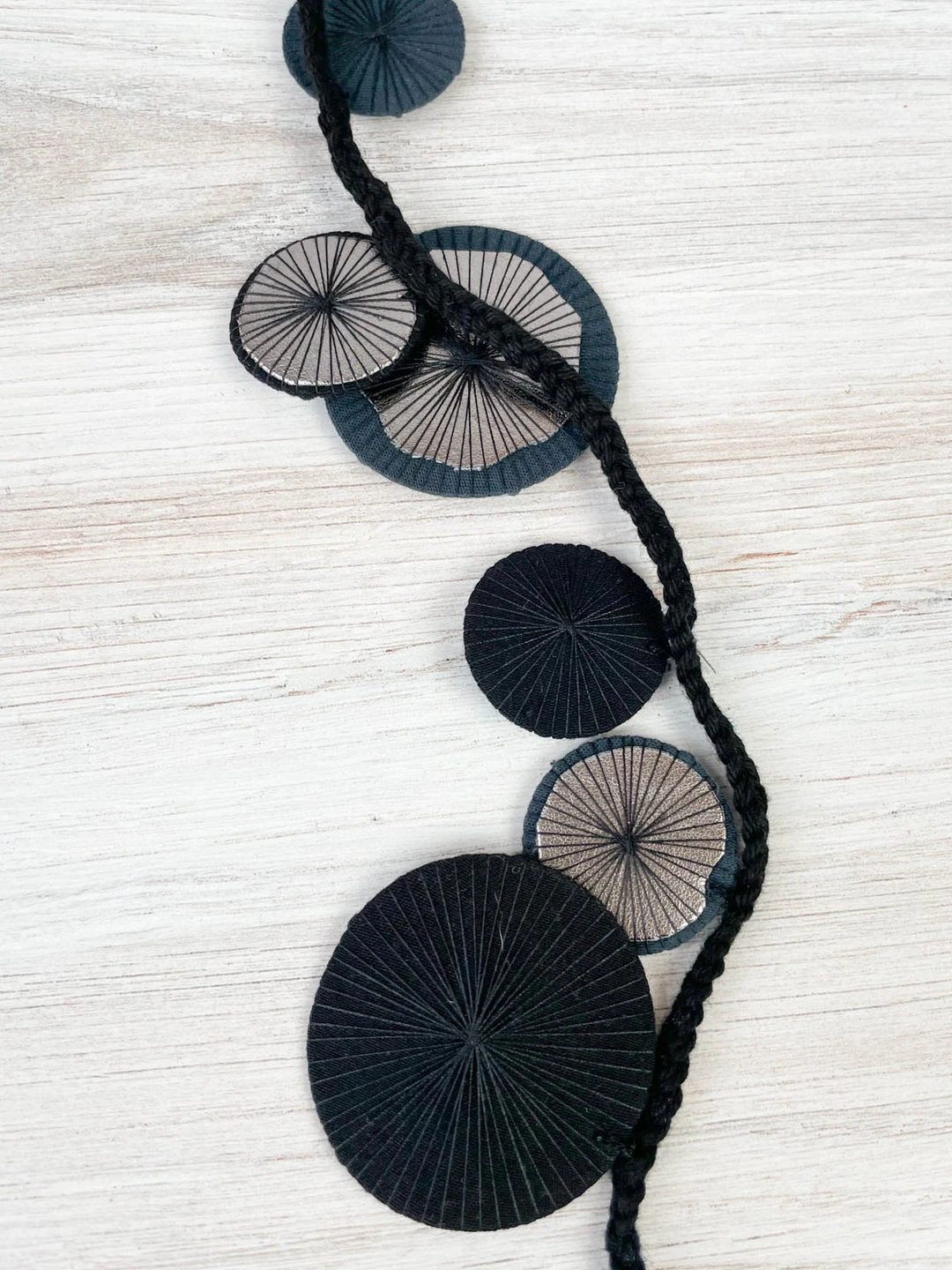 Beyond Threads Beyond Threads Platillos Wrap Necklace, Charcoal 4 Beyond Threads Beyond Threads Platillos Wrap Necklace, Charcoal