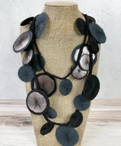 Beyond Threads Beyond Threads Platillos Wrap Necklace, Charcoal 10 Beyond Threads Beyond Threads Platillos Wrap Necklace, Charcoal