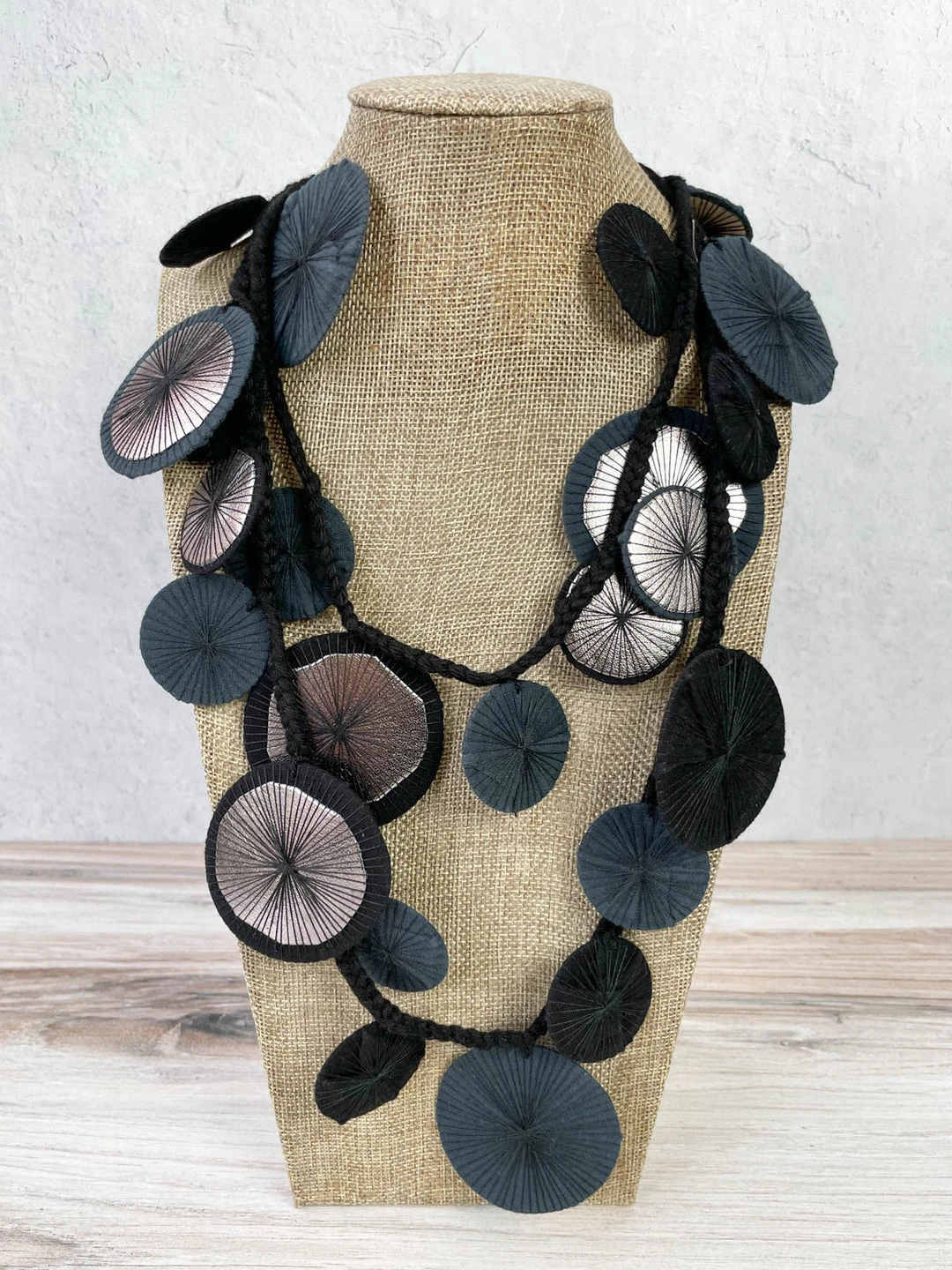 Beyond Threads Beyond Threads Platillos Wrap Necklace, Charcoal 6 Beyond Threads Beyond Threads Platillos Wrap Necklace, Charcoal