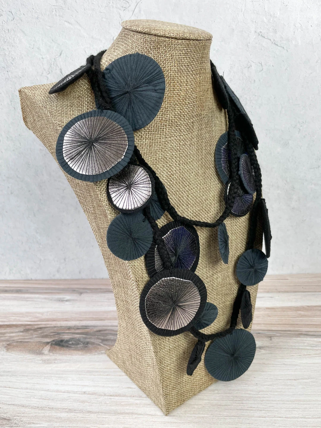 Beyond Threads Beyond Threads Platillos Wrap Necklace, Charcoal 7 Beyond Threads Beyond Threads Platillos Wrap Necklace, Charcoal