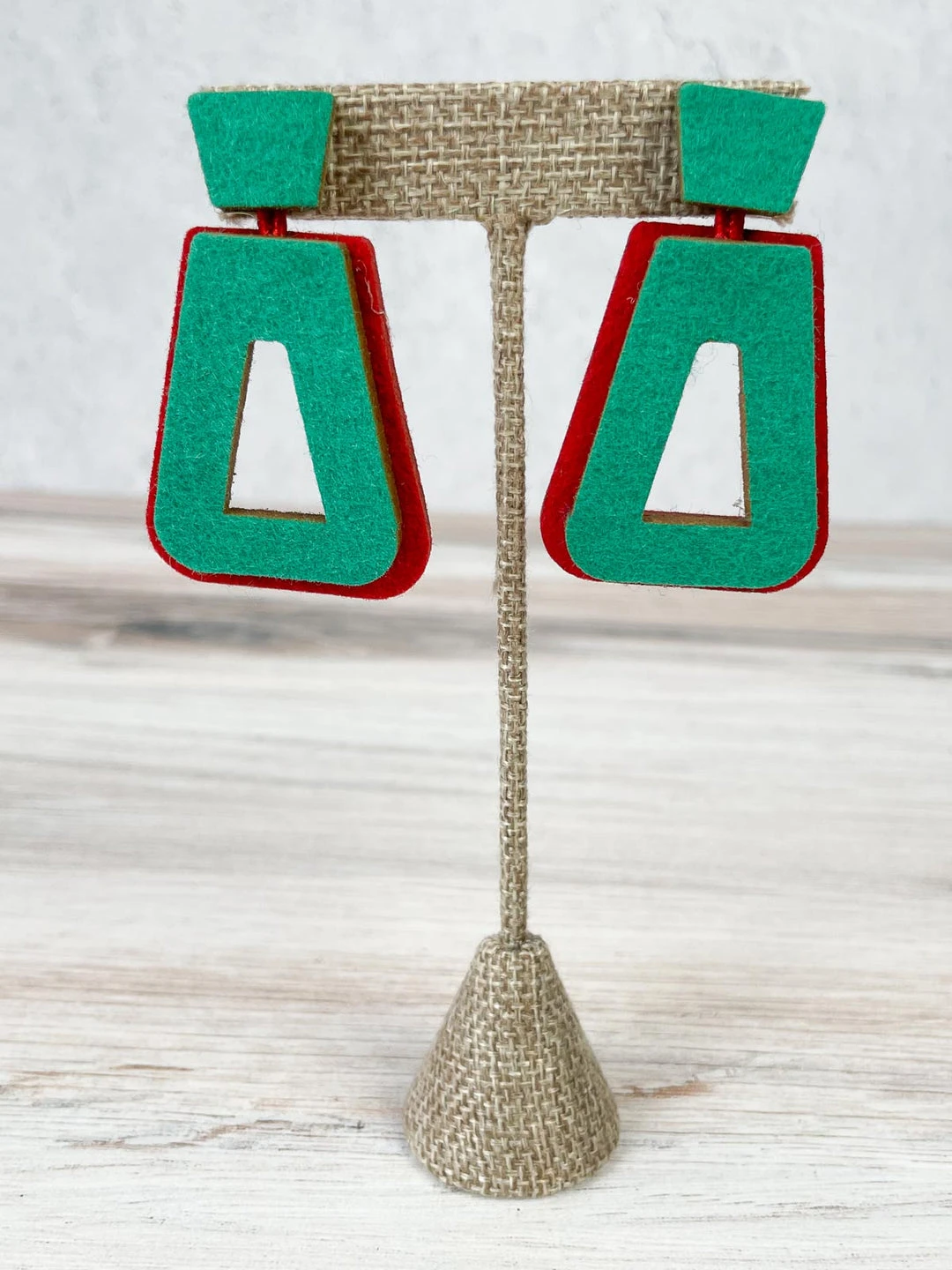 Beyond Threads Beyond Threads Trapezium Earrings, Teal 3 Beyond Threads Beyond Threads Trapezium Earrings, Teal