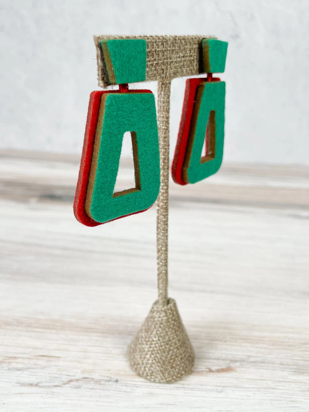 Beyond Threads Beyond Threads Trapezium Earrings, Teal 4 Beyond Threads Beyond Threads Trapezium Earrings, Teal