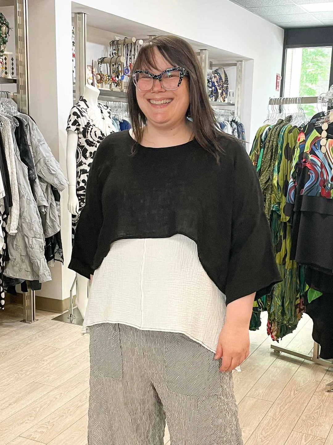 Bodil Bodil Gauze Crop Top, Black 3 Bodil Bodil Gauze Crop Top, Black