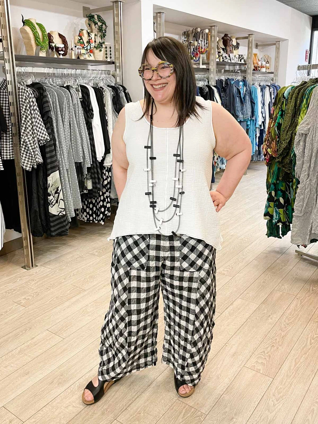 Bodil Bodil Cotton Gauze Tank Top, White