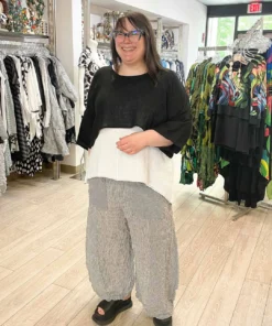 Bodil Bodil Gauze Crop Top, Black