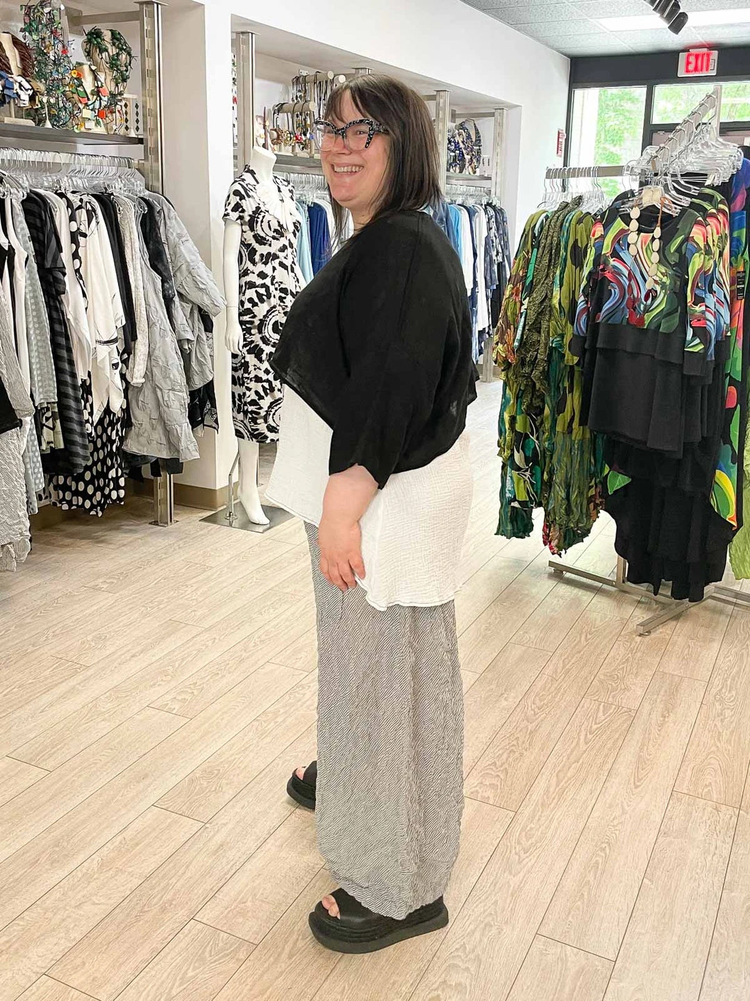 Bodil Bodil Gauze Crop Top, Black 5 Bodil Bodil Gauze Crop Top, Black