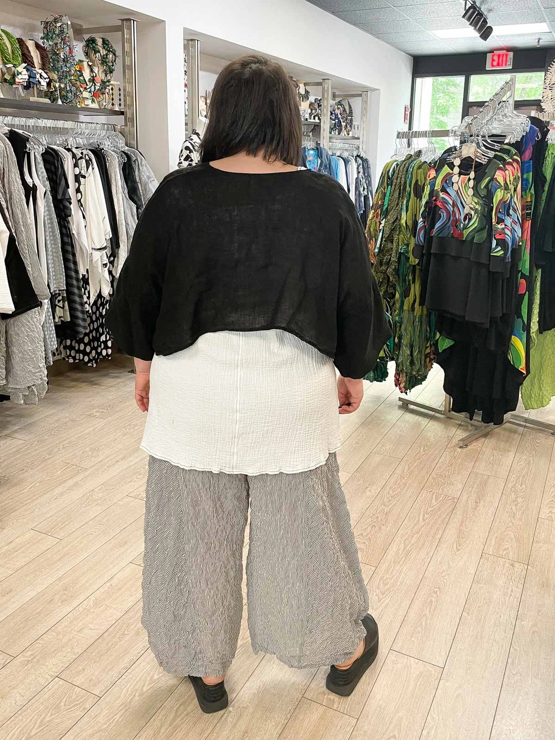 Bodil Bodil Gauze Crop Top, Black 6 Bodil Bodil Gauze Crop Top, Black