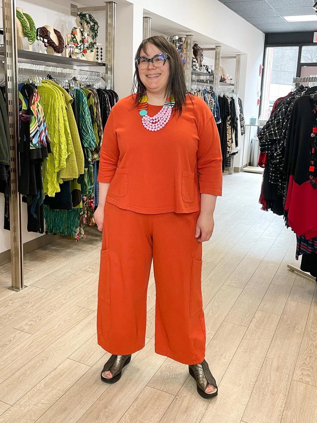 Pacificotton Bryn Walker 3/4 Sleeve Boxy Shirt, Quill 8 Pacificotton Bryn Walker 3/4 Sleeve Boxy Shirt, Quill