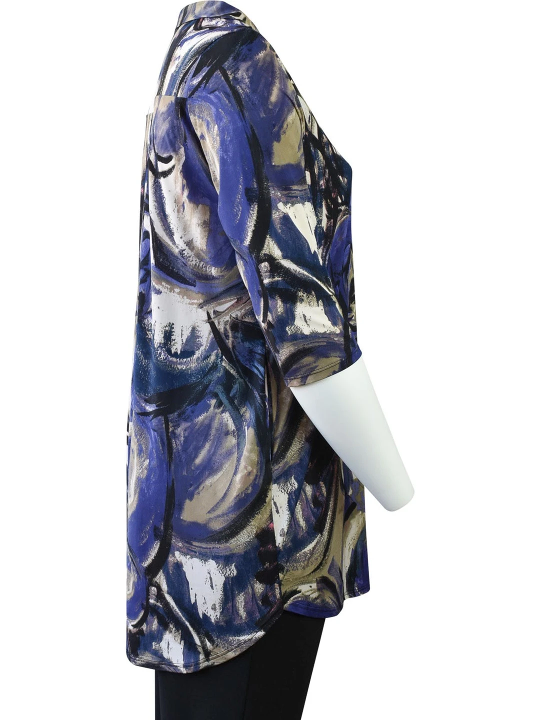 Caribe Collared Tunic Dress, Purple Multi Dresses & Jumpsuits 5 Caribe Collared Tunic Dress, Purple Multi Dresses & Jumpsuits